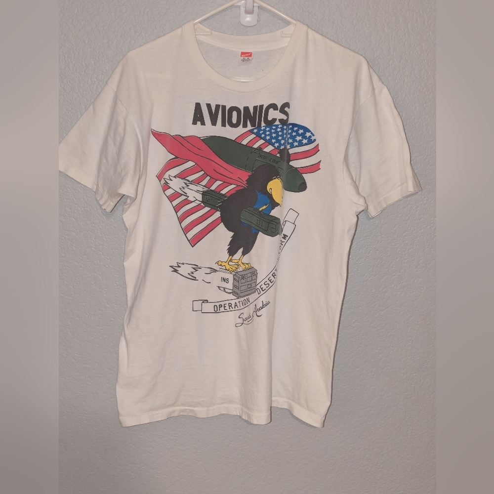 Operation Desert Storm Avionics T-shirt  Size XL Single Stitch Vintage